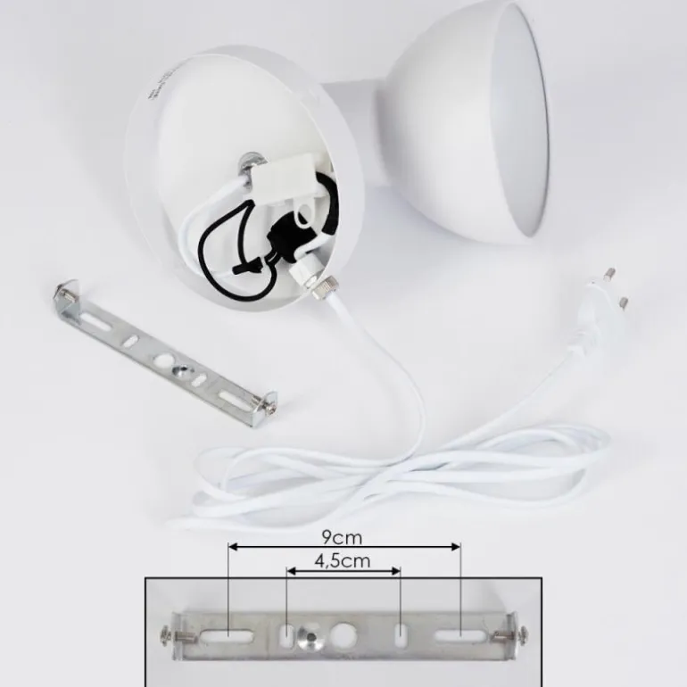 Applique murale Ambousi Chrome, Blanc, 1 lumière