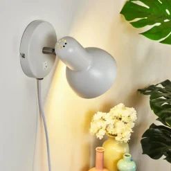 Applique murale Ambousi Chrome, Blanc, 1 lumière