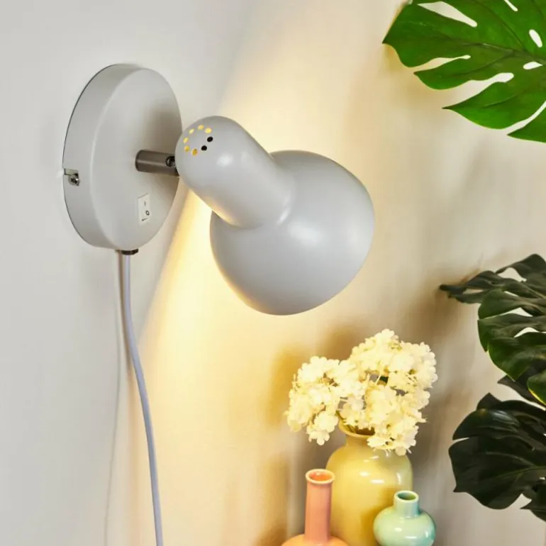 Applique murale Ambousi Chrome, Blanc, 1 lumière