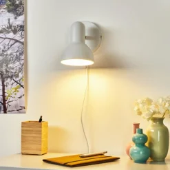 Applique murale Ambousi Chrome, Blanc, 1 lumière