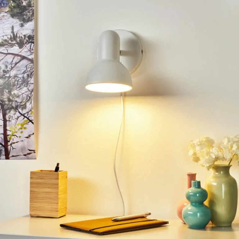 Applique murale Ambousi Chrome, Blanc, 1 lumière