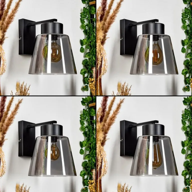 Applique murale Angelshaug Noir, 1 lumière