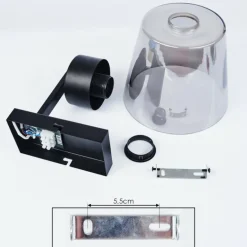 Applique murale Angelshaug Noir, 1 lumière