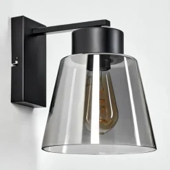 Applique murale Angelshaug Noir, 1 lumière