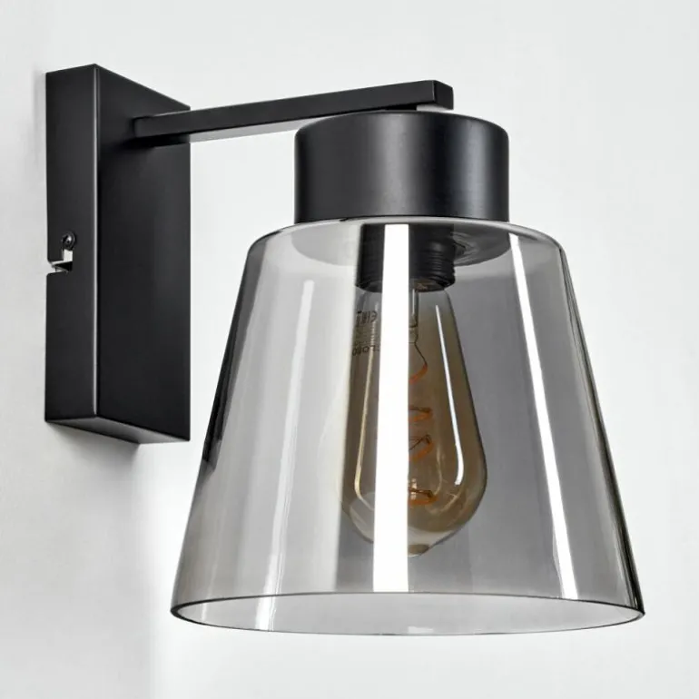 Applique murale Angelshaug Noir, 1 lumière