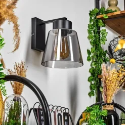 Applique murale Angelshaug Noir, 1 lumière