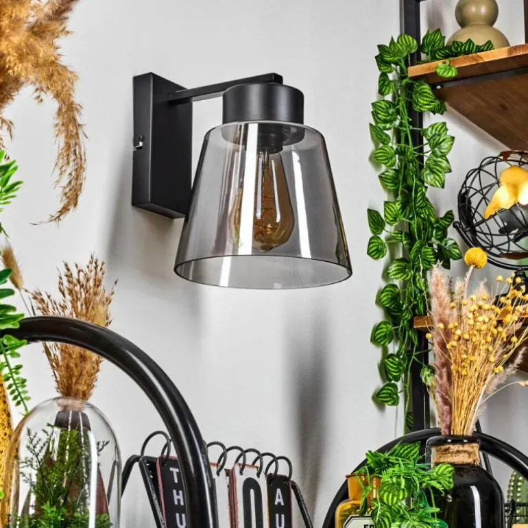 Applique murale Angelshaug Noir, 1 lumière