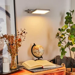 Applique murale Anneau LED Chrome, Argenté, 1 lumière