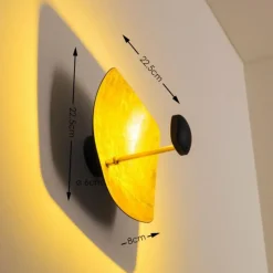 Applique murale Anton Angeli Penombra LED Or, 1 lumière