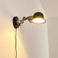 Applique murale Arild Noir, Argenté, 1 lumière