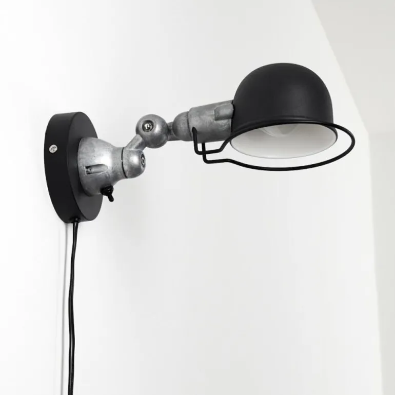 Applique murale Arild Noir, Argenté, 1 lumière