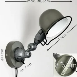 Applique murale Arild Vert, Argenté, 1 lumière