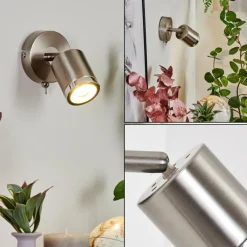 Applique murale Autilla LED Nickel mat, 1 lumière