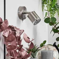 Applique murale Autilla LED Nickel mat, 1 lumière