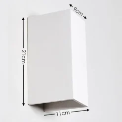 Applique murale Aversa Blanc, 2 lumières