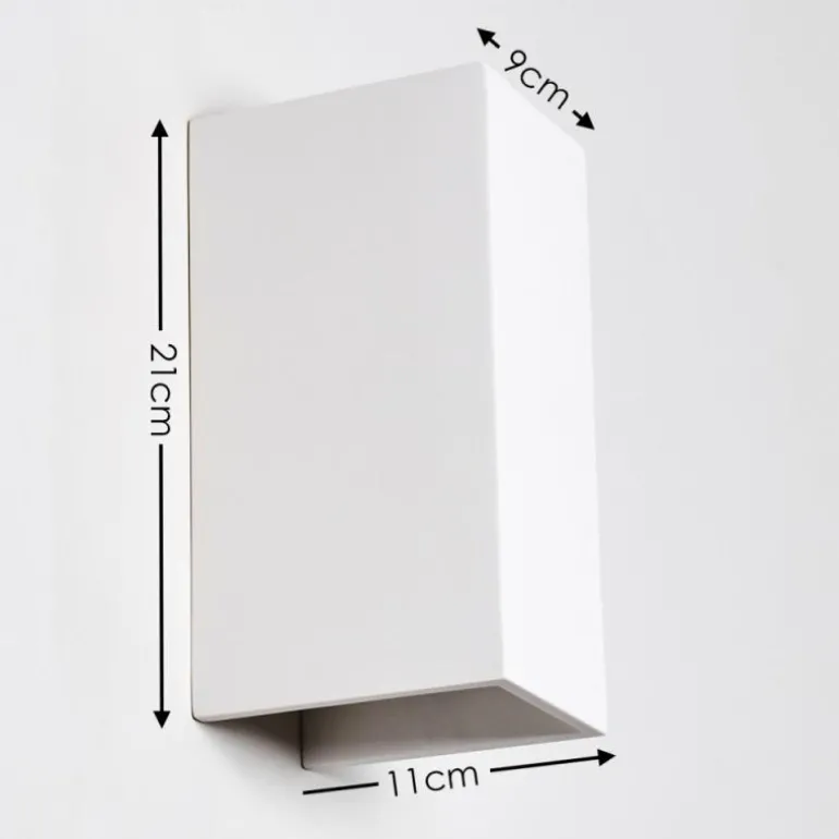 Applique murale Aversa Blanc, 2 lumières