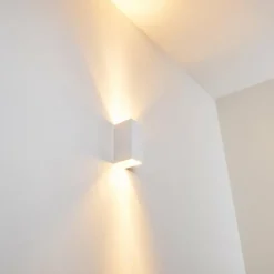 Applique murale Aversa Blanc, 2 lumières