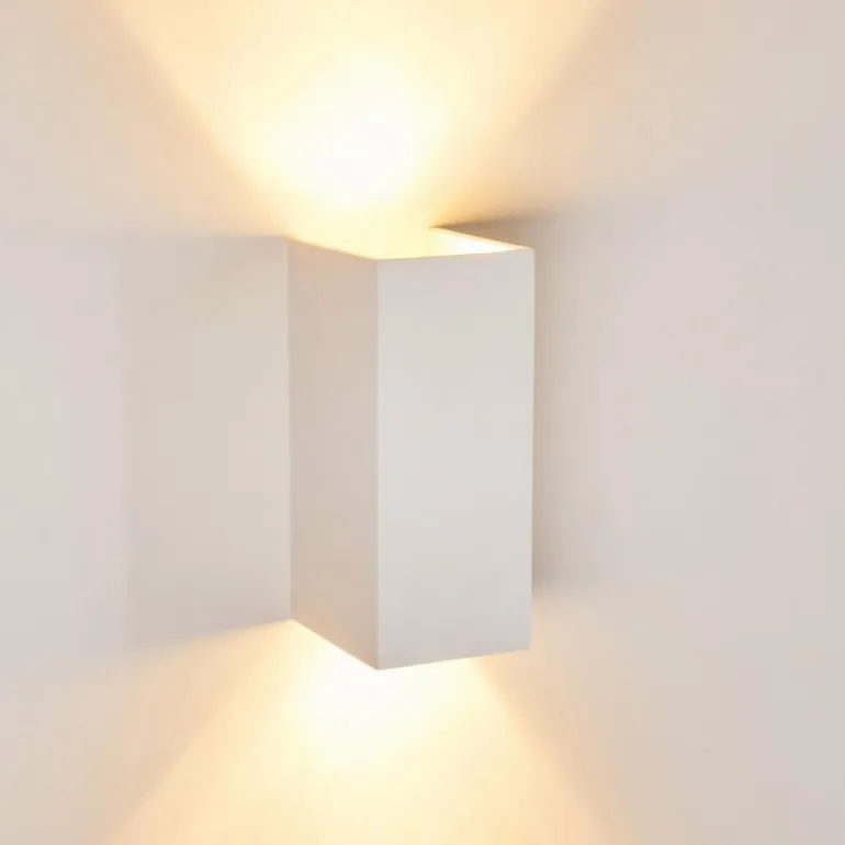 Applique murale Aversa Blanc, 2 lumières