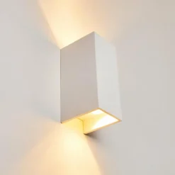 Applique murale Aversa Blanc, 2 lumières