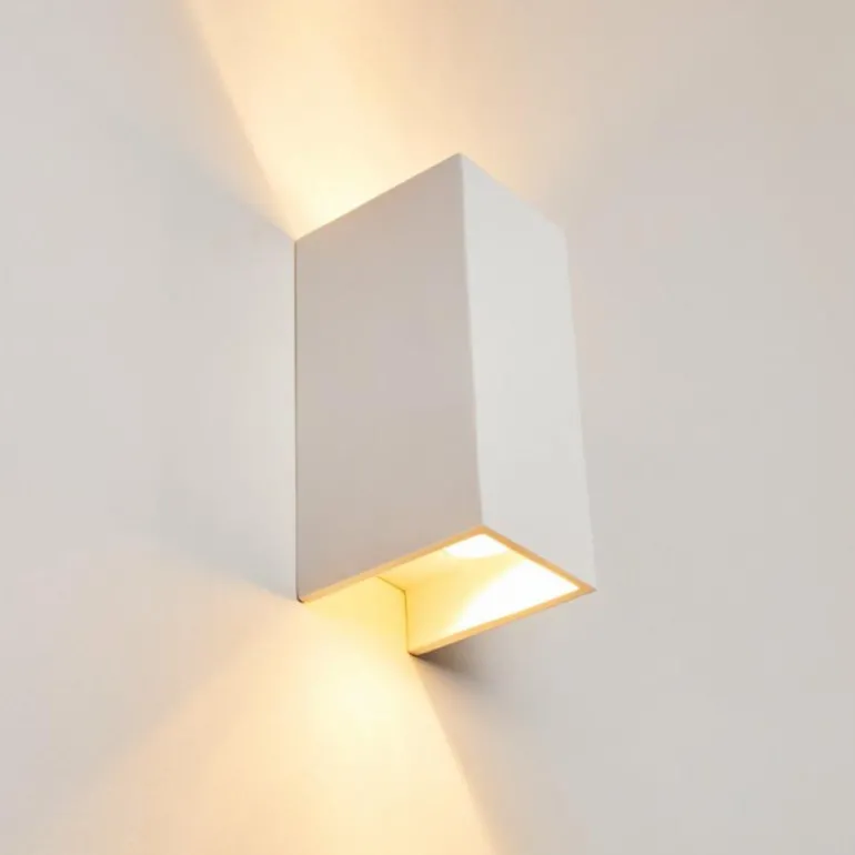 Applique murale Aversa Blanc, 2 lumières