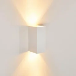 Applique murale Aversa Blanc, 2 lumières