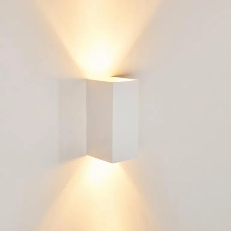 Applique murale Aversa Blanc, 2 lumières