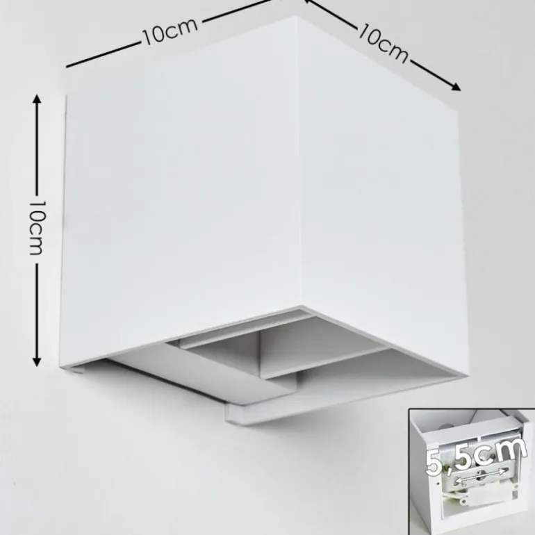 Applique murale Badajoz Blanc, 1 lumière