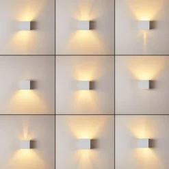 Applique murale Badajoz Blanc, 1 lumière