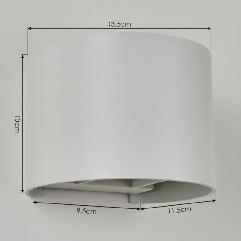 Applique murale Badajoz Blanc, 1 lumière