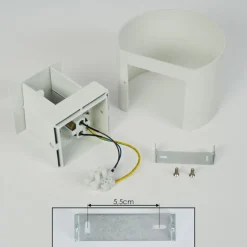 Applique murale Badajoz Blanc, 1 lumière