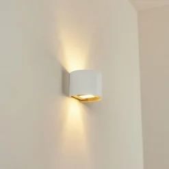 Applique murale Badajoz Blanc, 1 lumière