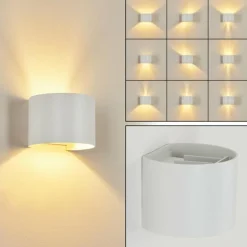 Applique murale Badajoz Blanc, 1 lumière