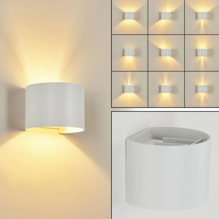 Applique murale Badajoz Blanc, 1 lumière