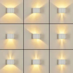 Applique murale Badajoz Blanc, 1 lumière