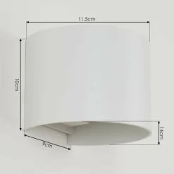 Applique murale Badajoz Blanc, 1 lumière