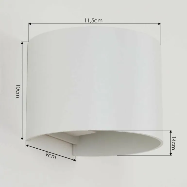 Applique murale Badajoz Blanc, 1 lumière