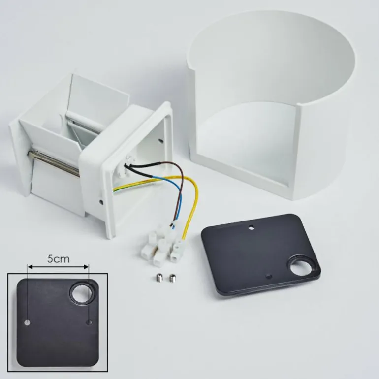 Applique murale Badajoz Blanc, 1 lumière