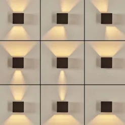 Applique murale Badajoz Brun, 1 lumière