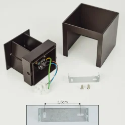 Applique murale Badajoz Brun, 1 lumière