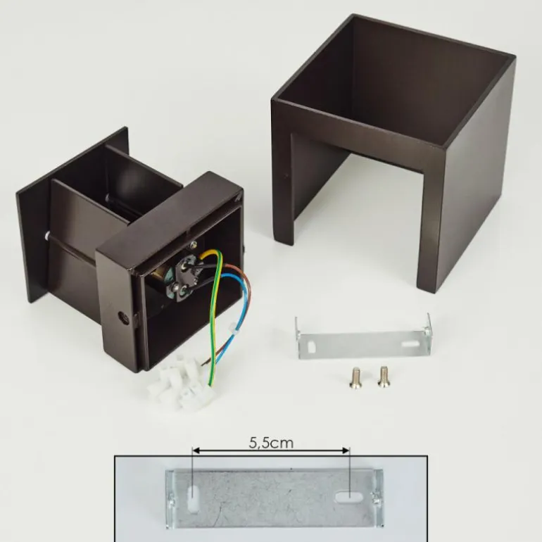 Applique murale Badajoz Brun, 1 lumière