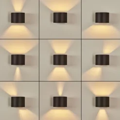 Applique murale Badajoz Brun, 1 lumière