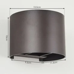 Applique murale Badajoz Brun, 1 lumière