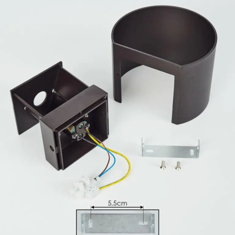 Applique murale Badajoz Brun, 1 lumière