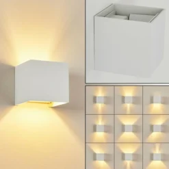 Applique murale Badajoz Blanc, 1 lumière