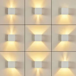 Applique murale Badajoz Blanc, 1 lumière