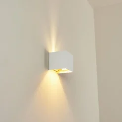 Applique murale Badajoz Blanc, 1 lumière