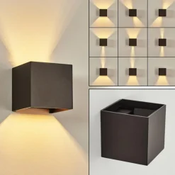 Applique murale Badajoz Brun, 1 lumière