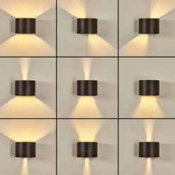 Applique murale Badajoz Brun, 1 lumière