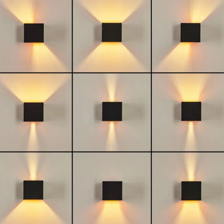 Applique murale Badajoz Cuivre, Noir, 1 lumière