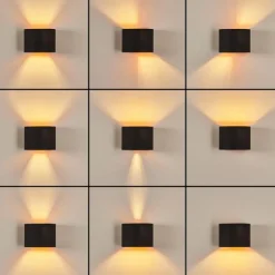 Applique murale Badajoz Cuivre, Noir, 1 lumière